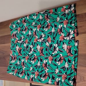J by J. Crew green and pink floral pencil skirt size 6